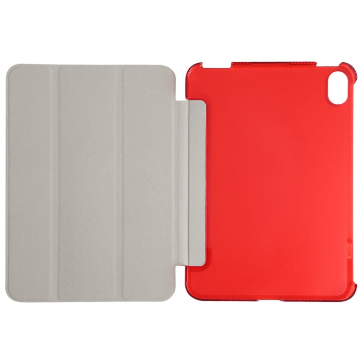 Silk Texture Three-fold Horizontal Flip Leather Tablet Case with Holder, For iPad mini 2024 / mini 6