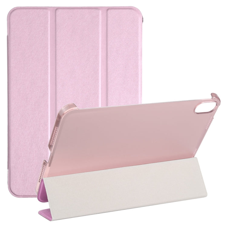 Silk Texture Three-fold Horizontal Flip Leather Tablet Case with Holder, For iPad mini 2024 / mini 6