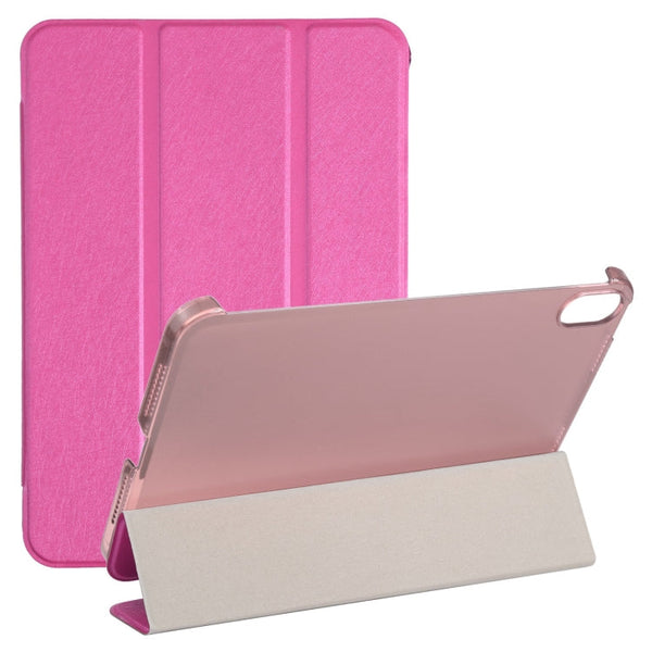 Silk Texture Three-fold Horizontal Flip Leather Tablet Case with Holder, For iPad mini 2024 / mini 6