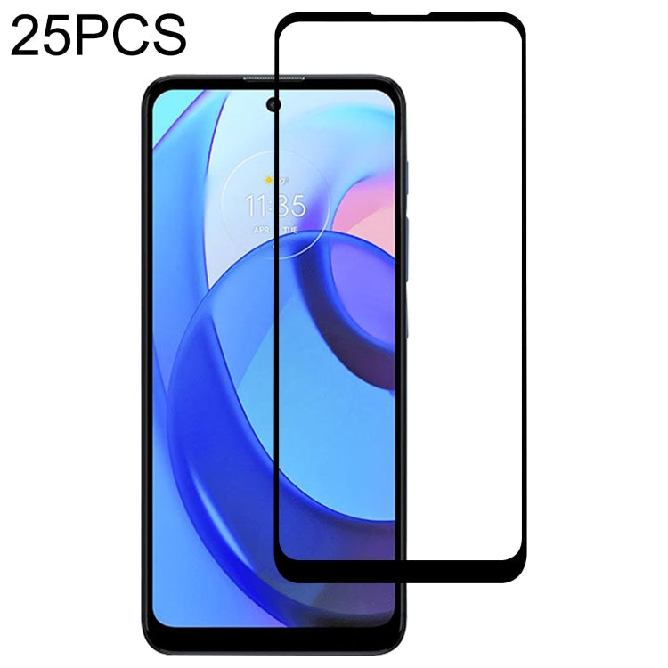 25 PCS Full Glue Cover Screen Protector Tempered Glass Film