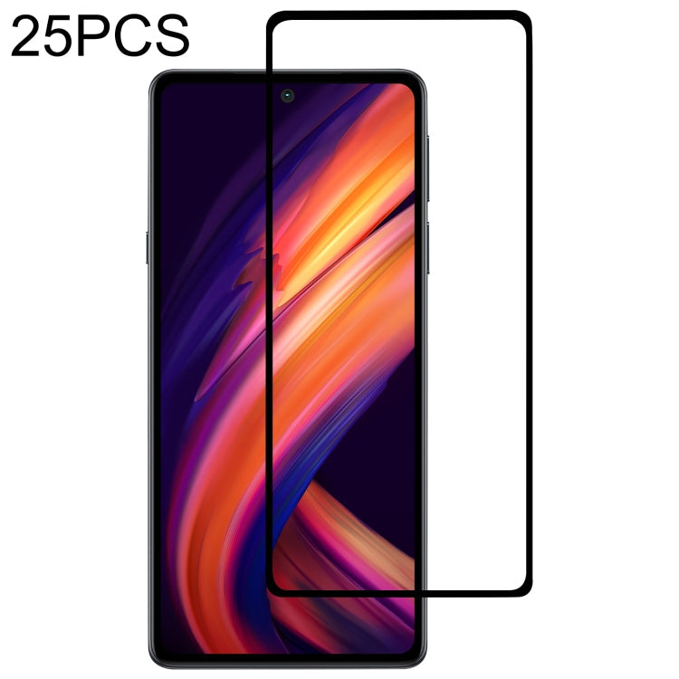 25 PCS Full Glue Cover Screen Protector Tempered Glass Film