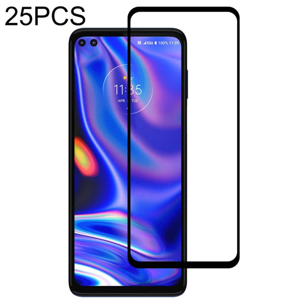 25 PCS Full Glue Cover Screen Protector Tempered Glass Film