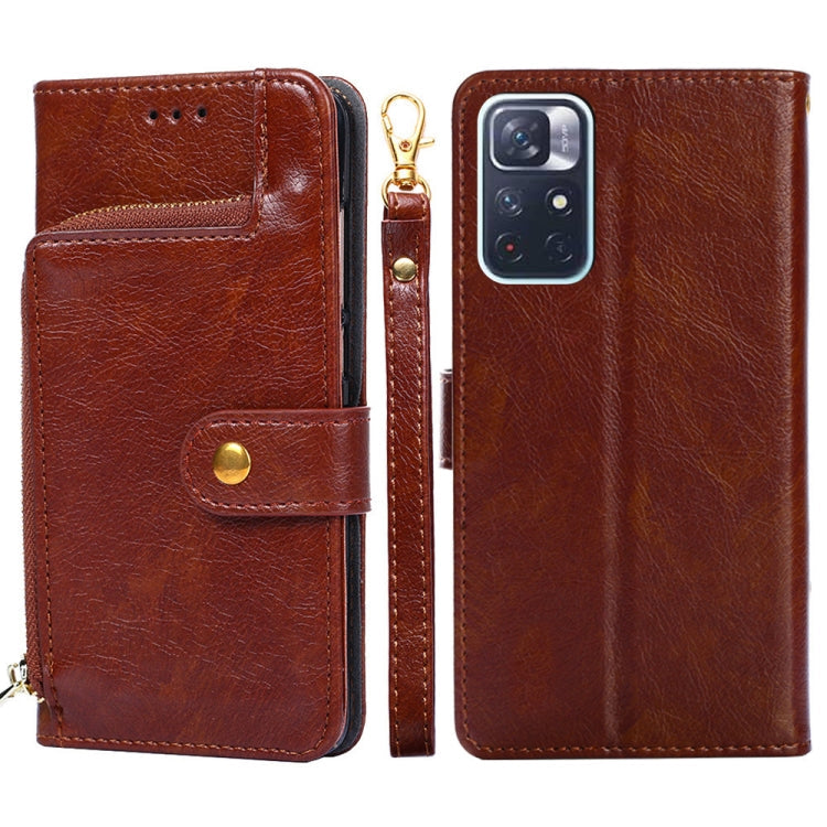 Zipper Bag Horizontal Flip Leather Phone Case with Holder & Card Slots & Lanyard, For OnePlus 9RT 5G, For Xiaomi Redmi Note 11, For Xiaomi Redmi Note 11 Pro
