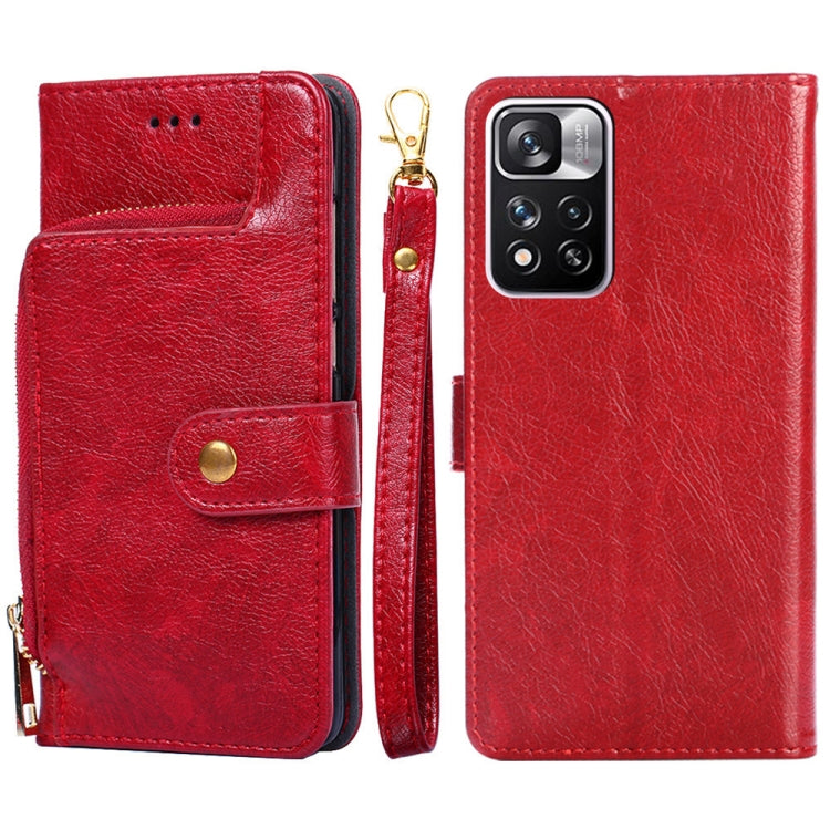 Zipper Bag Horizontal Flip Leather Phone Case with Holder & Card Slots & Lanyard, For OnePlus 9RT 5G, For Xiaomi Redmi Note 11, For Xiaomi Redmi Note 11 Pro