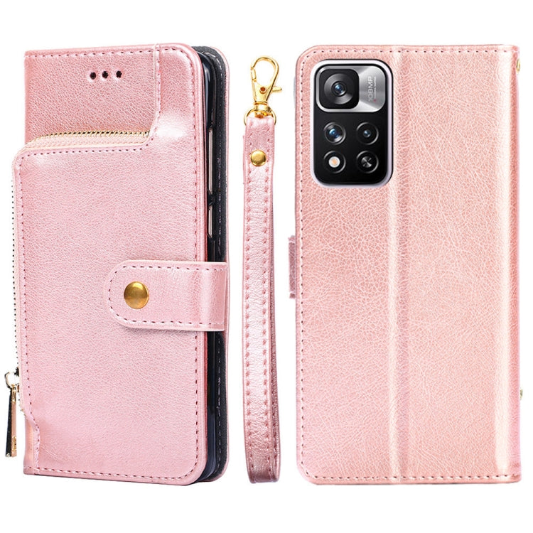 Zipper Bag Horizontal Flip Leather Phone Case with Holder & Card Slots & Lanyard, For OnePlus 9RT 5G, For Xiaomi Redmi Note 11, For Xiaomi Redmi Note 11 Pro