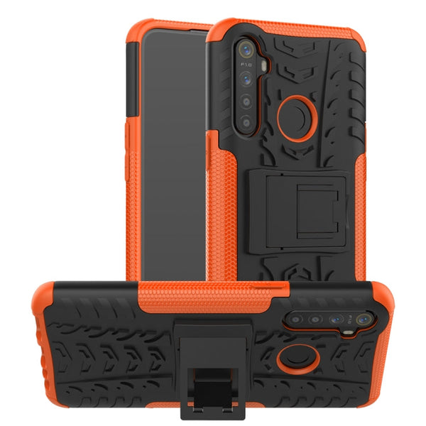 Tire Texture Shockproof TPU+PC Protective Case with Holder, For OPPO Realme 5, For Xiaomi Redmi Note 8 Pro, For Xiaomi Redmi Note 8, For Galaxy A20s, For Galaxy A70s