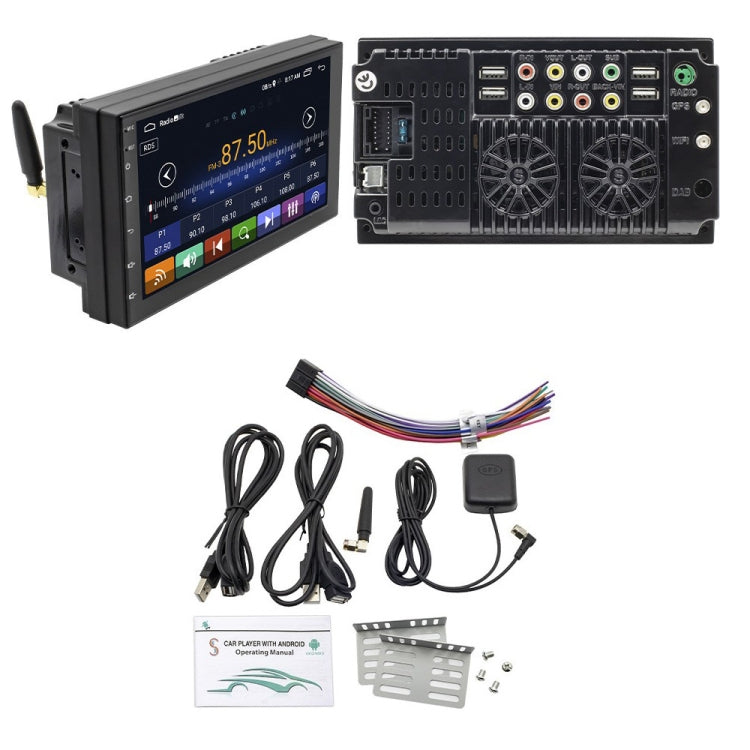 S-072A 7 inch IPS Screen Car Android Player GPS Navigation Bluetooth Touch Radio, Support Mirror Link & FM & WIFI & Steering Wheel Control