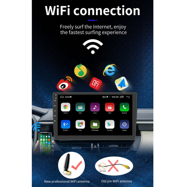 S-9090 9 inch HD Screen Car Android Player GPS Navigation Bluetooth Touch Radio, Support Mirror Link & FM & WIFI & Steering Wheel Control