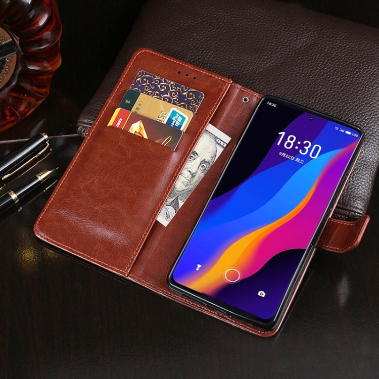 idewei Crazy Horse Texture Leather Case with Holder & Card Slots & Wallet, For Meizu 18x