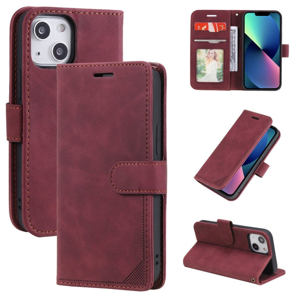 Skin Feel Anti-theft Brush Horizontal Flip Leather Phone Case, For iPhone13 Pro Max, For iPhone13 Pro, For iPhone13, For iPhone13 mini