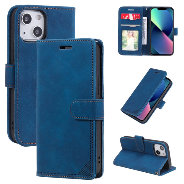 Skin Feel Anti-theft Brush Horizontal Flip Leather Phone Case, For iPhone13 Pro Max, For iPhone13 Pro, For iPhone13, For iPhone13 mini