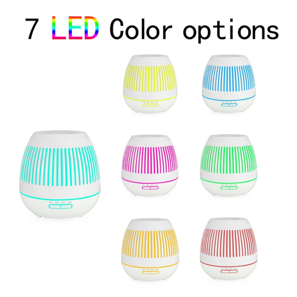 400ml Hollow-out LED Humidifier Wood Grain Air Purifier Aromatherapy Machine with Colorful LED Light, AU Plug, EU Plug, UK Plug, US Plug