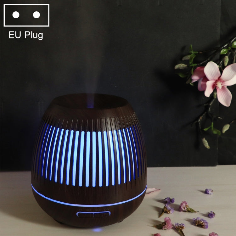 400ml Hollow-out LED Humidifier Wood Grain Air Purifier Aromatherapy Machine with Colorful LED Light, AU Plug, EU Plug, UK Plug, US Plug