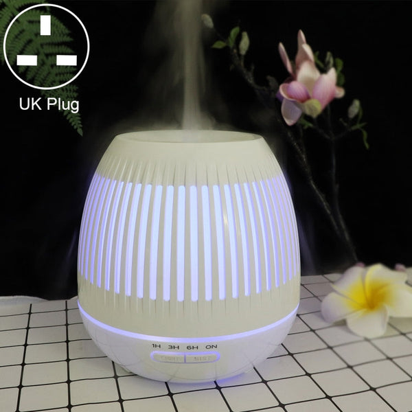 400ml Hollow-out LED Humidifier Wood Grain Air Purifier Aromatherapy Machine with Colorful LED Light, AU Plug, EU Plug, UK Plug, US Plug