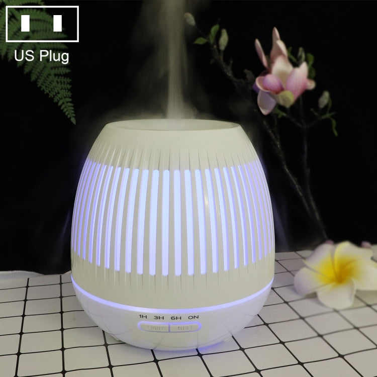 400ml Hollow-out LED Humidifier Wood Grain Air Purifier Aromatherapy Machine with Colorful LED Light, AU Plug, EU Plug, UK Plug, US Plug