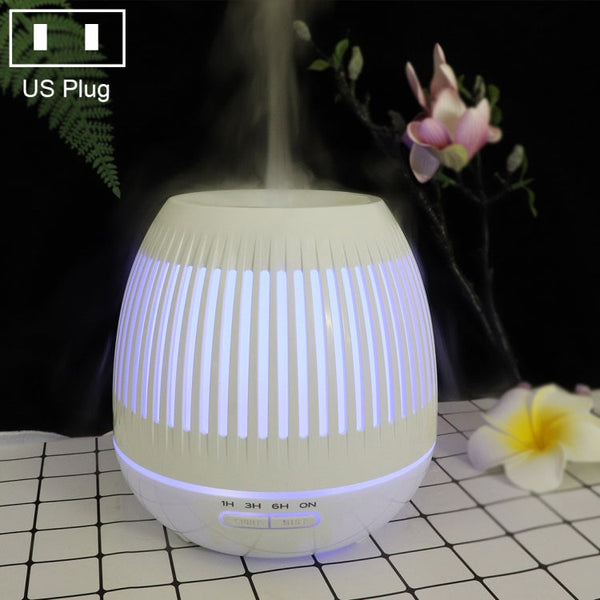 400ml Hollow-out LED Humidifier Wood Grain Air Purifier Aromatherapy Machine with Colorful LED Light, AU Plug, EU Plug, UK Plug, US Plug
