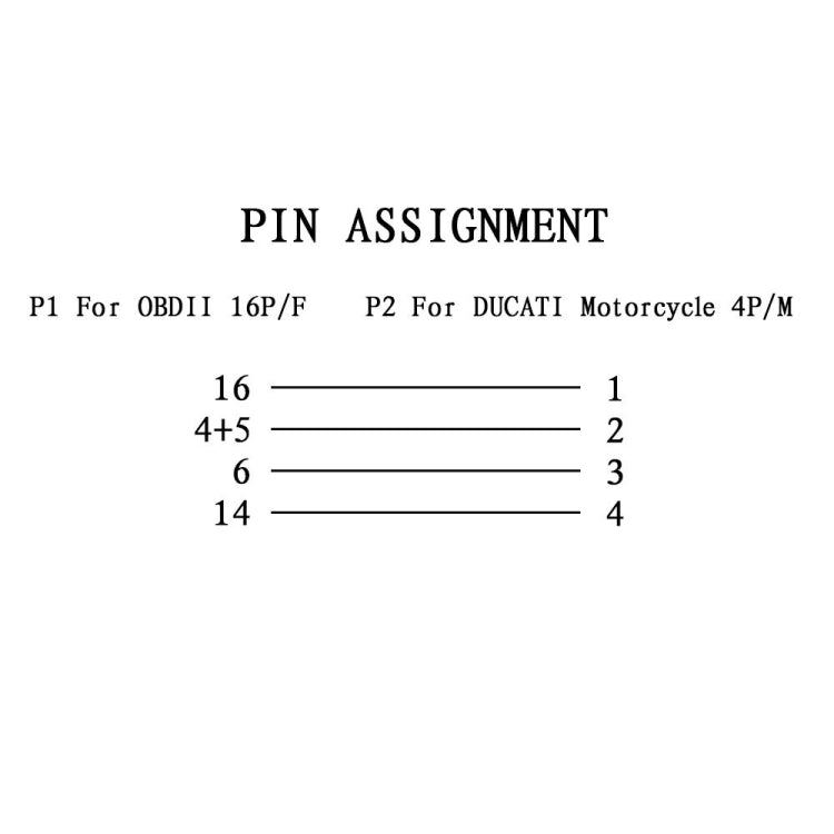4 Pin OBD Cable for Ducati Motorcycle
