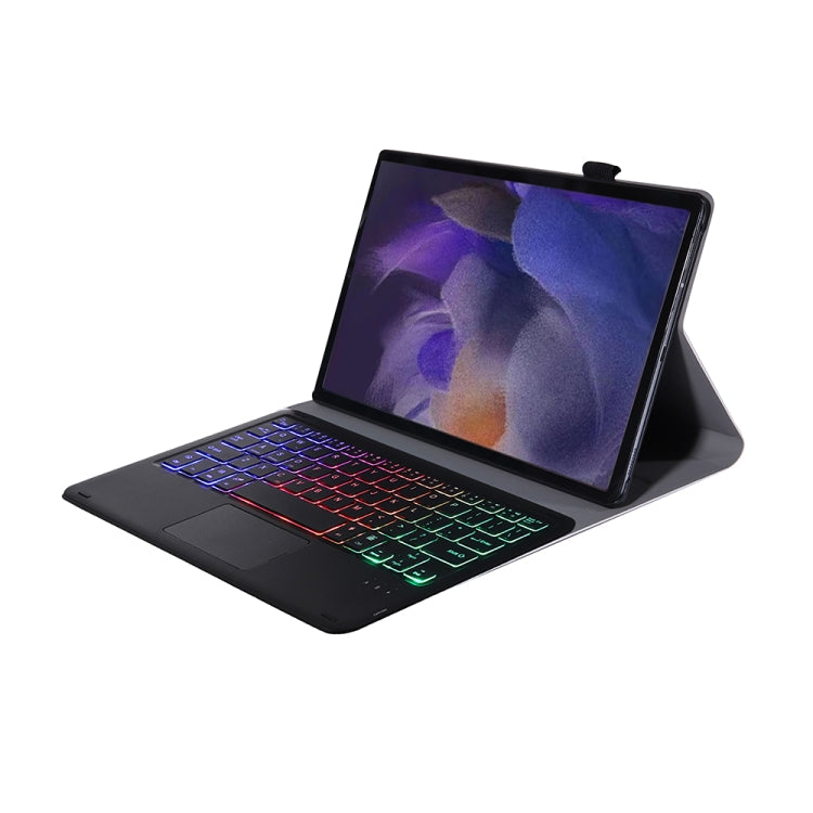 A08-AS Ultra-thin Backlight Bluetooth Keyboard Leather Case with Touchpad For Samsung Galaxy Tab A8 2021 SM-X205 / SM-X200
