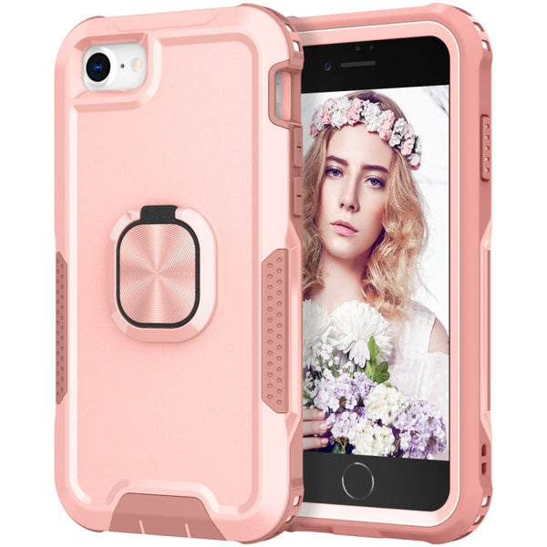 3 in 1 PC + TPU Phone Case with Ring Holder