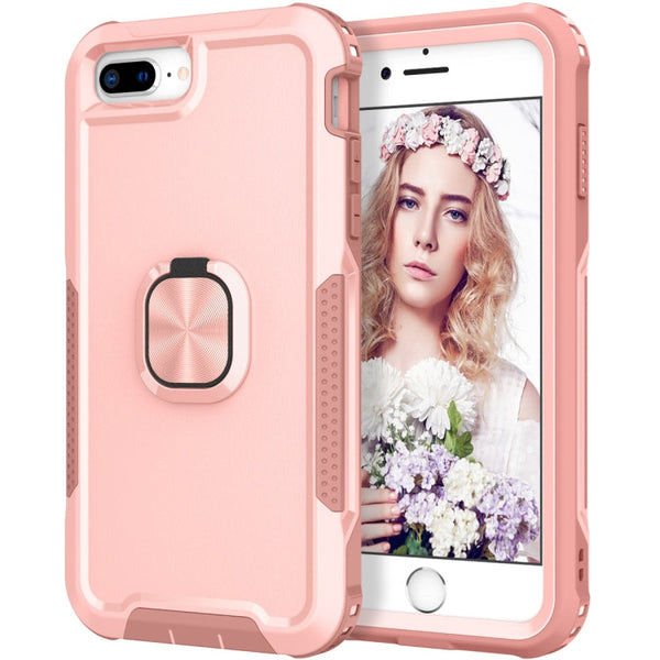 3 in 1 PC + TPU Phone Case with Ring Holder