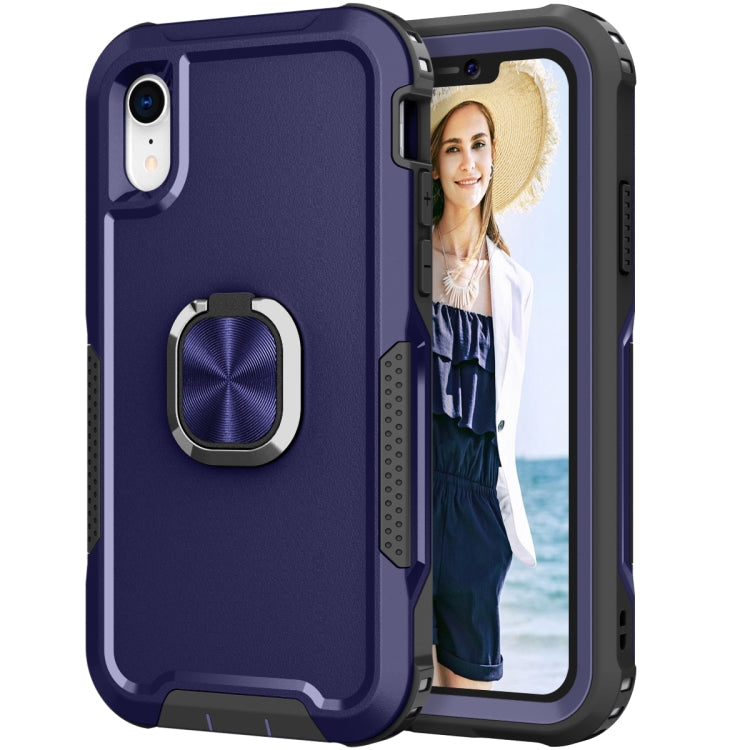3 in 1 PC + TPU Phone Case with Ring Holder