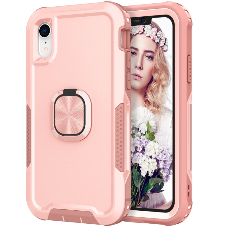 3 in 1 PC + TPU Phone Case with Ring Holder