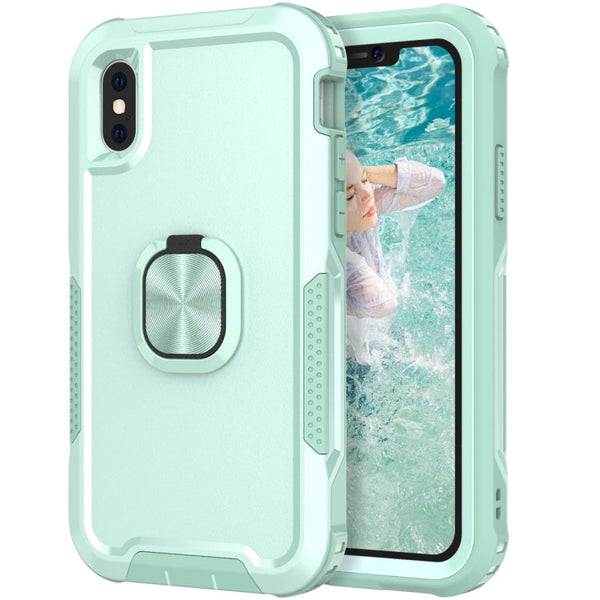 3 in 1 PC + TPU Phone Case with Ring Holder