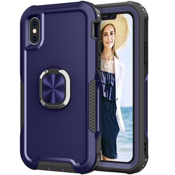 3 in 1 PC + TPU Phone Case with Ring Holder
