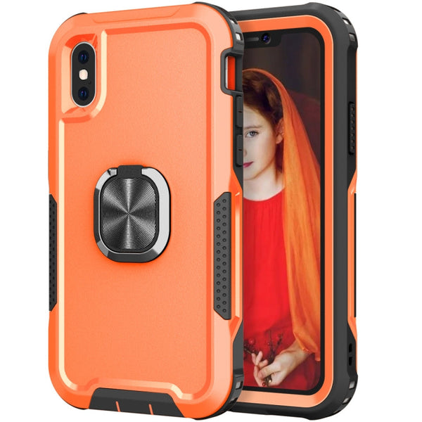 3 in 1 PC + TPU Phone Case with Ring Holder