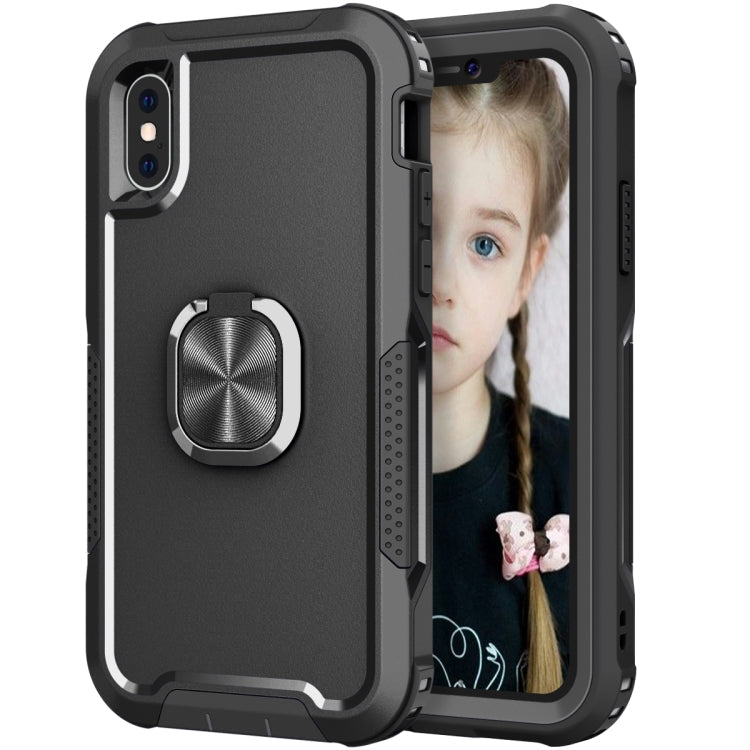 3 in 1 PC + TPU Phone Case with Ring Holder