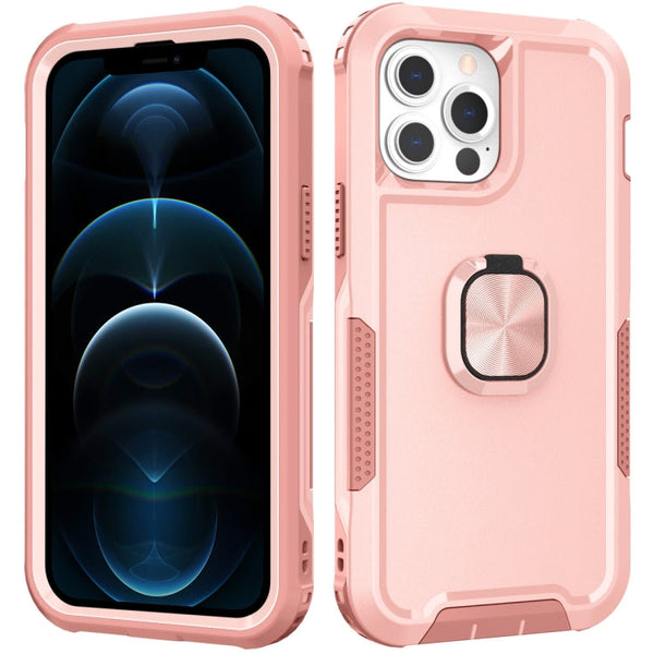 3 in 1 PC + TPU Phone Case with Ring Holder