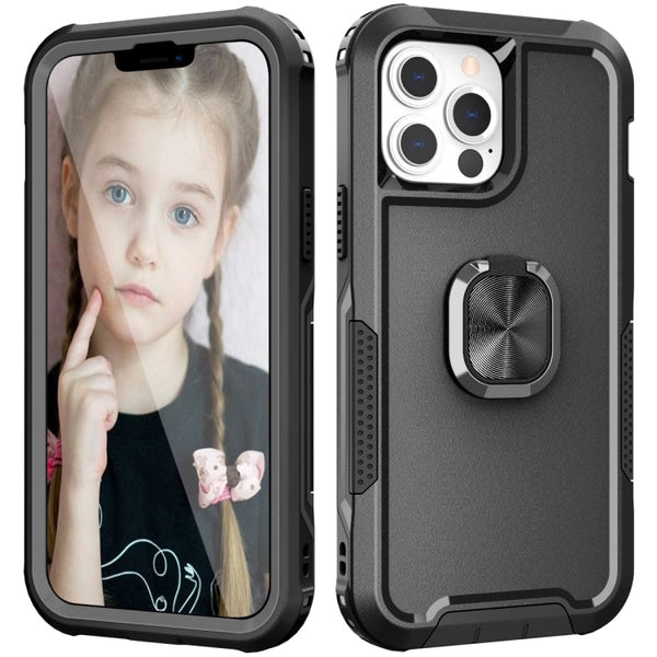 3 in 1 PC + TPU Phone Case with Ring Holder