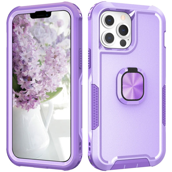 3 in 1 PC + TPU Phone Case with Ring Holder