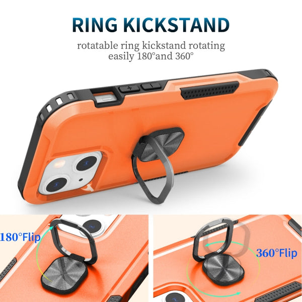 3 in 1 PC + TPU Phone Case with Ring Holder