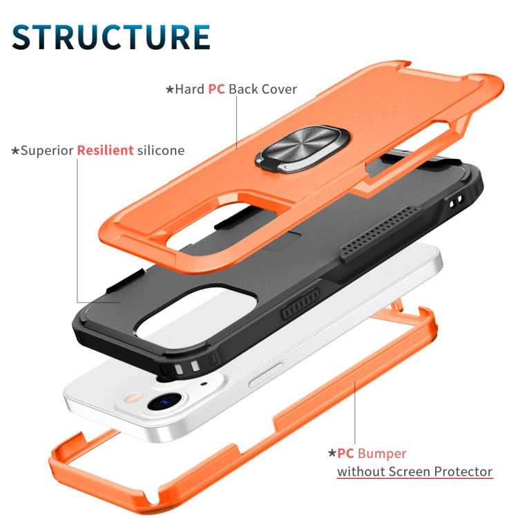 3 in 1 PC + TPU Phone Case with Ring Holder