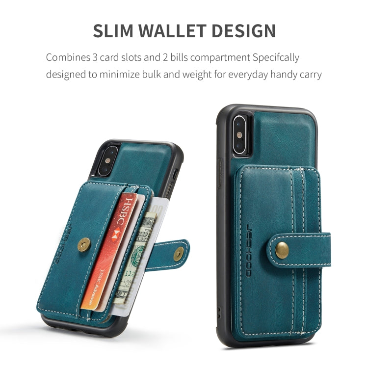 JEEHOOD RFID Blocking Anti-Theft Wallet Phone Case, For iPhone XS Max, For iPhone SE 2022 / SE 2020 / 7 / 8, For iPhone 7 Plus / 8 Plus