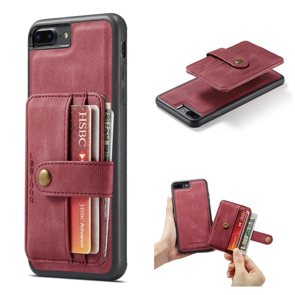 JEEHOOD RFID Blocking Anti-Theft Wallet Phone Case, For iPhone XS Max, For iPhone SE 2022 / SE 2020 / 7 / 8, For iPhone 7 Plus / 8 Plus