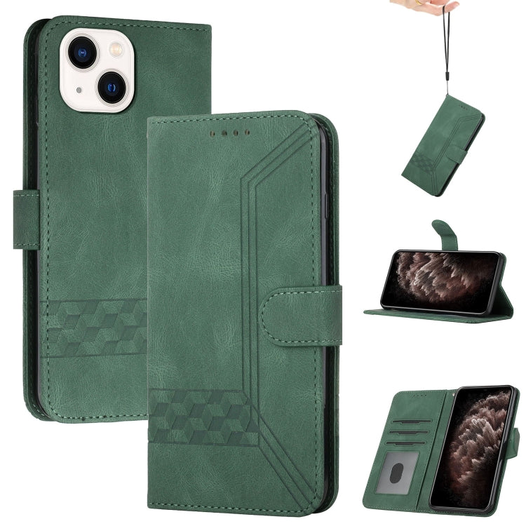 Cubic Skin Feel Flip Leather Phone Case, For iPhone 13 mini, For iPhone 13, For iPhone 13 Pro, For iPhone 13 Pro Max