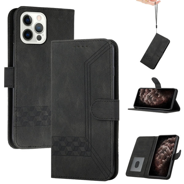 Cubic Skin Feel Flip Leather Phone Case, For iPhone 12 mini, For iPhone 12 / 12 Pro, For iPhone 12 Pro Max, For iPhone 11