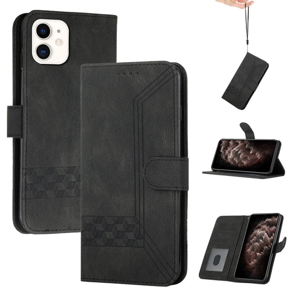 Cubic Skin Feel Flip Leather Phone Case, For iPhone 12 mini, For iPhone 12 / 12 Pro, For iPhone 12 Pro Max, For iPhone 11