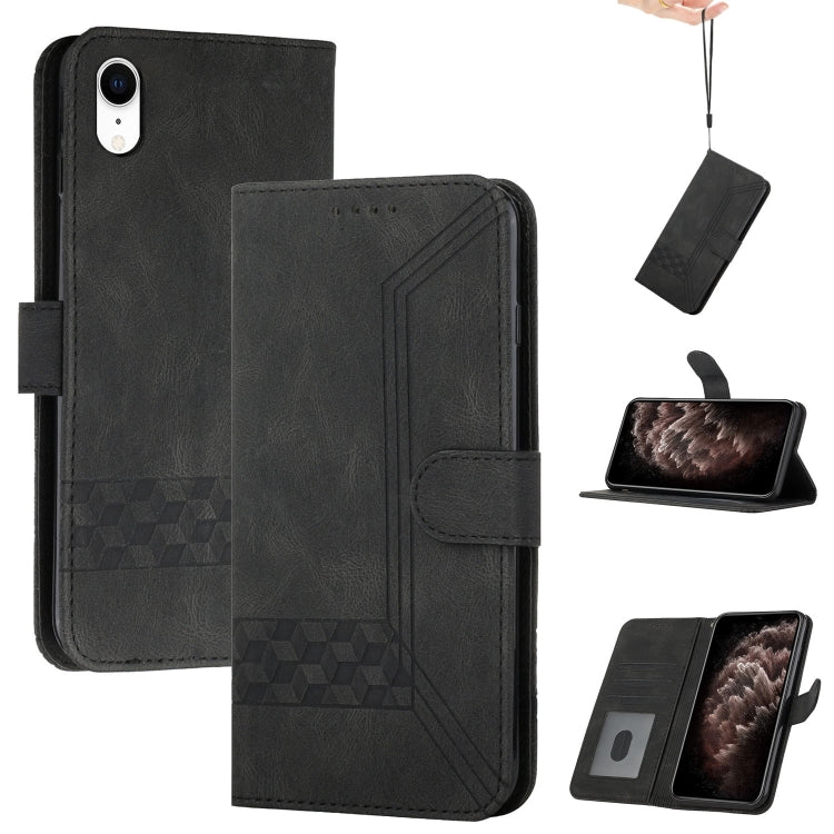 Cubic Skin Feel Flip Leather Phone Case, For iPhone 11 Pro, For iPhone 11 Pro Max, For iPhone X / XS, For iPhone XR