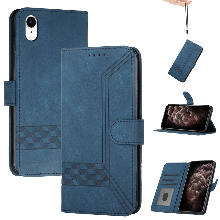 Cubic Skin Feel Flip Leather Phone Case, For iPhone 11 Pro, For iPhone 11 Pro Max, For iPhone X / XS, For iPhone XR