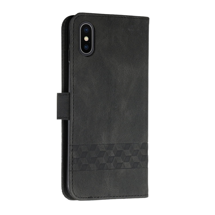 Cubic Skin Feel Flip Leather Phone Case, For iPhone XS Max, For iPhone SE 2022 / SE 2020 / 7 / 8, For iPhone 7 Plus / 8 Plus