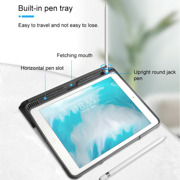 Mutural Horizontal Flip PC + TPU + PU Leather Case with Holder & Pen Slot