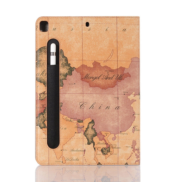 For iPad 10.2 / 10.5 Map Texture Horizontal Flip Leather Case with Holder & Card Slots & Wallet, Random Texture Delivery