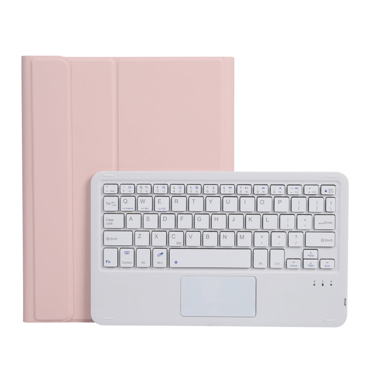 A07B-A Lambskin Texture Square Keycap Bluetooth Keyboard Leather Case with Touch Control For iPad, For iPad 9.7 2018 & 2017 / Pro 9.7 inch / Air 2, For iPad Pro 10.5 inch / 10.2 2021 & 2020 & 2019 / Air 3                                                ...
