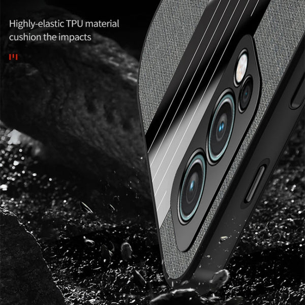 XINLI Stitching Cloth Texture Shockproof TPU Phone Case