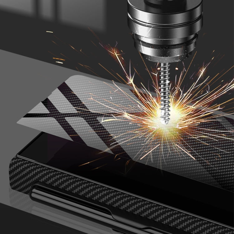 GKK Flip Tempered Glass Painted Phone Case with Pen Slot