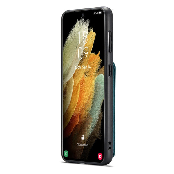 JEEHOOD RFID Blocking Anti-Theft Magnetic PU + TPU Phone Case, For Samsung Galaxy S22 5G, For Samsung Galaxy S22+ 5G