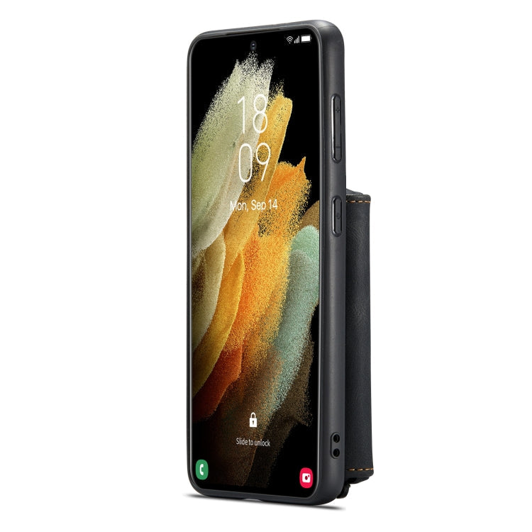 JEEHOOD Magnetic Zipper Horizontal Flip Phone Leather Case, For Samsung Galaxy S22 5G, For Samsung Galaxy S22+ 5G